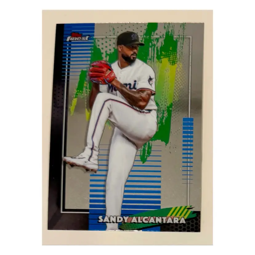 Sandy Alcantara Topps Finest Miami Marlins