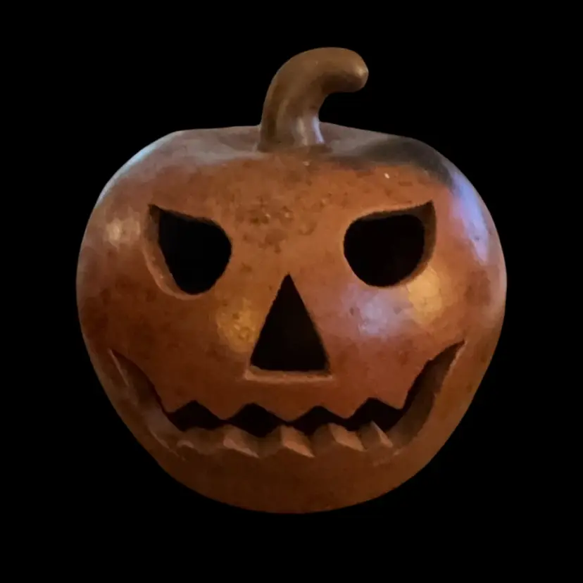 Terra Cotta Glazed
Pottery Jack O Lantern Luminary