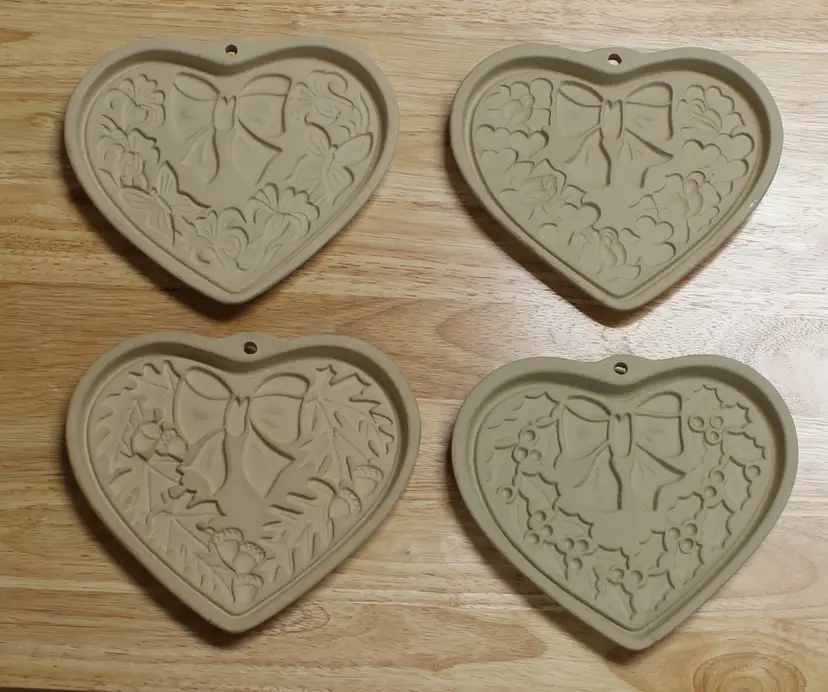 #01 Vintage Set of 4 - 2003 Pampered Chef Limited Edition Cookie, Clay, or Paper Mold Collection