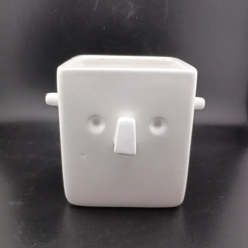 Square face planter and glasses holder