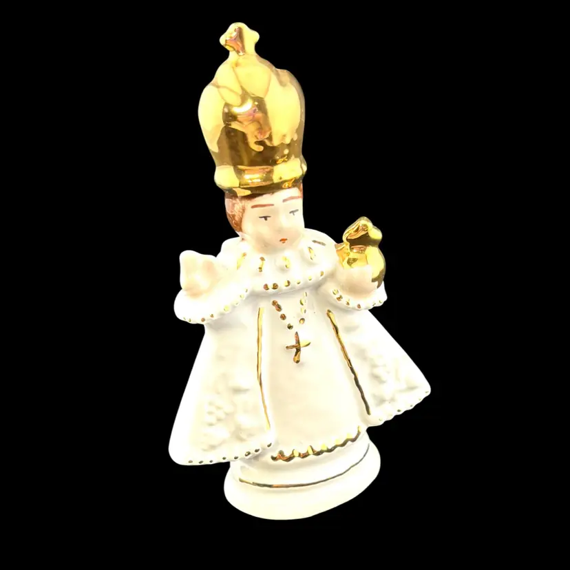 Infant Jesus Of Prague Ceramic/Porcelain 3.25” Tall x 2” Wide x 1” Deep