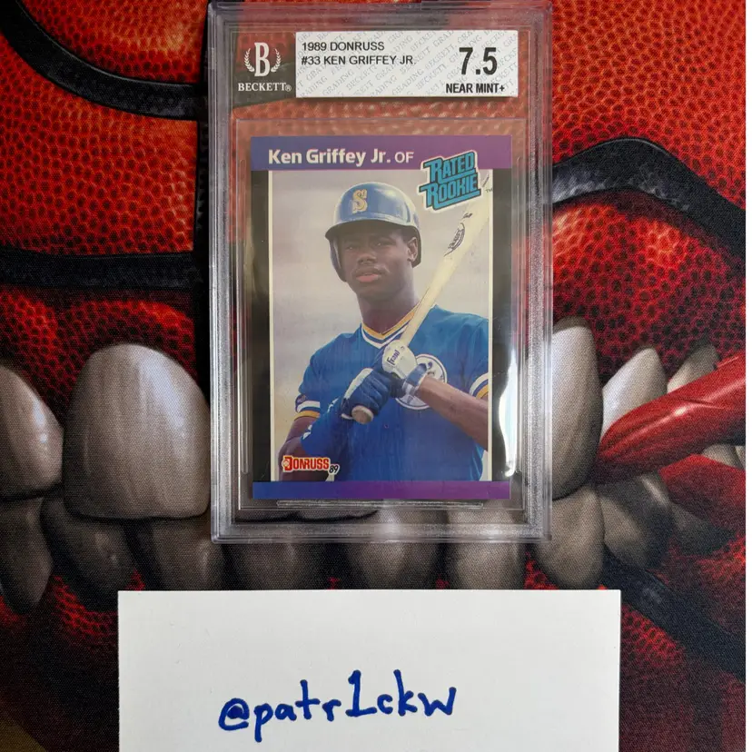 Ken Griffey Jr 1989 Donruss Rated Rookie BGS 7.5 Mariners