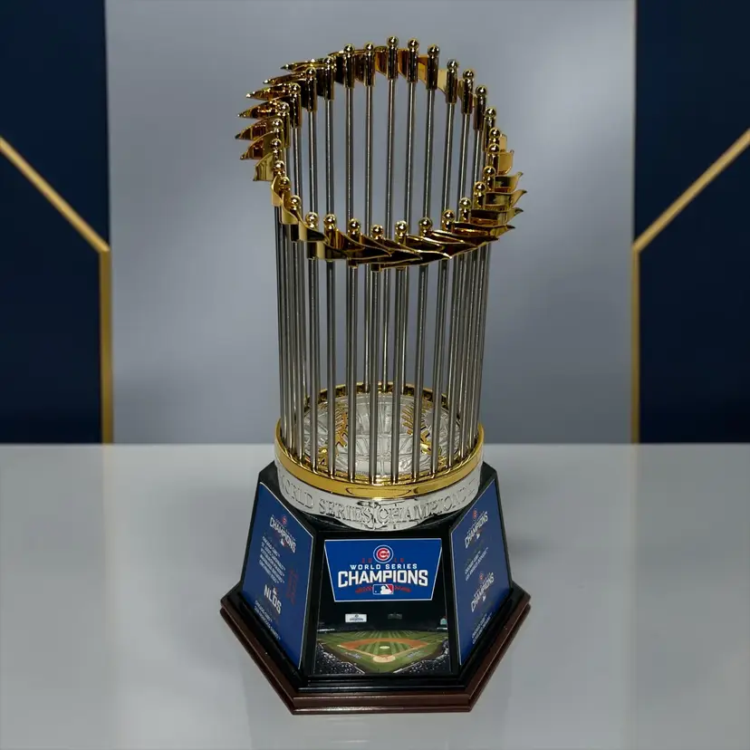 Bradford Exchange 2016 Chicago Cubs World Series Champions Trophy Numbered A2033