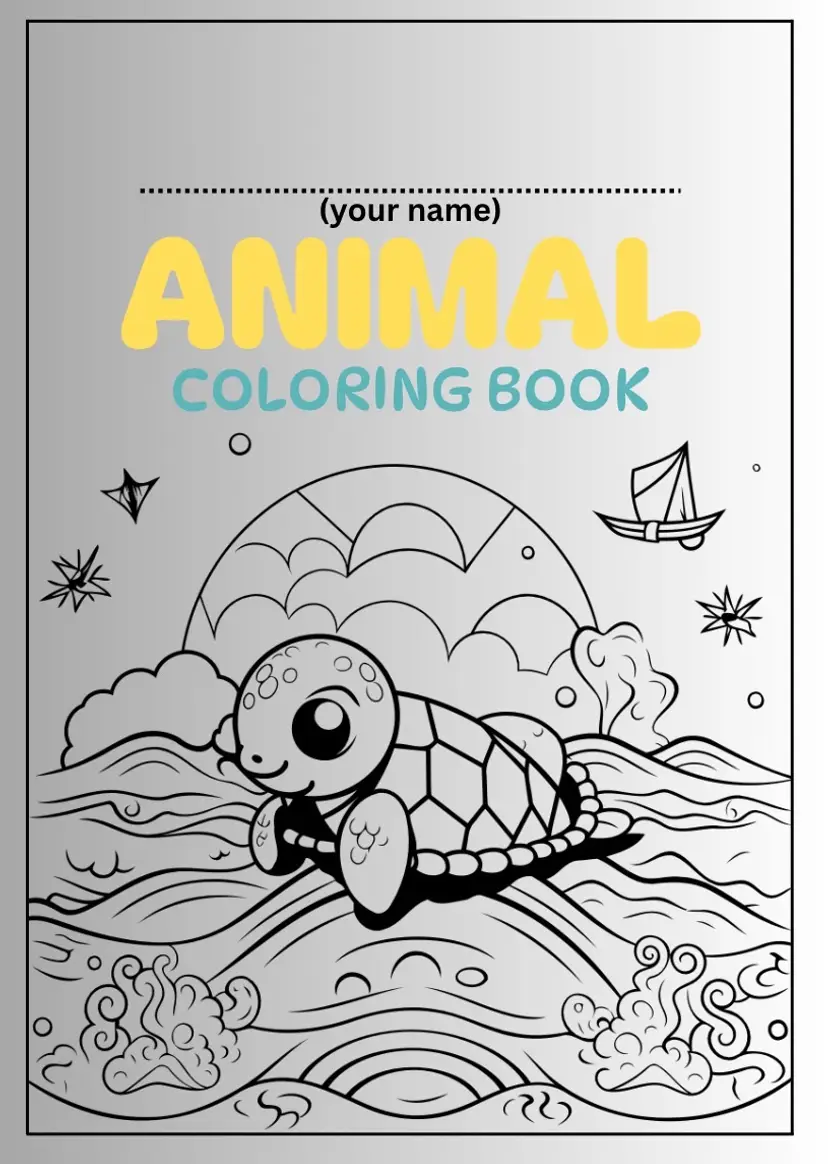 Children’s Animal Coloring Book #1-2026 Digital Download Email Only