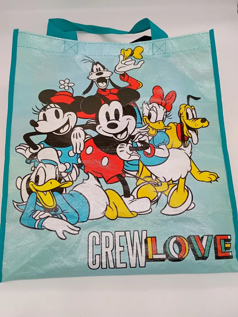 Disney Mickey and Friends Crew Love Pluto, Daisy, Goofy, Donald Reusable Tote / Shopping Bag