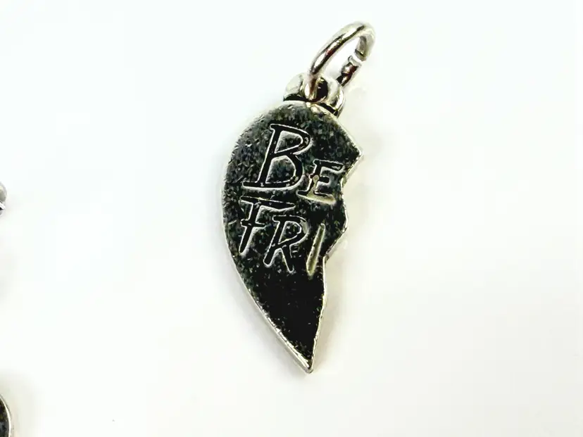 James Avery Retired Sterling Silver Best Friend Half Heart Charm JR2142