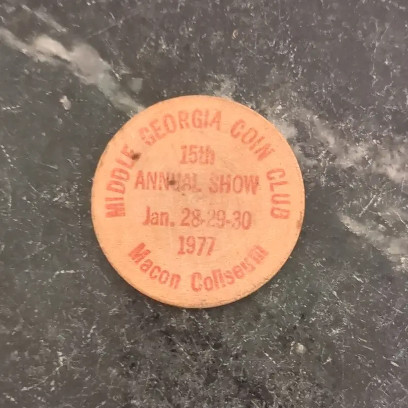 Vintage President Jimmy Carter Wood Coin