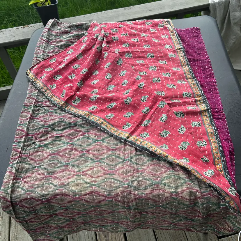 Twin India blanket patchwork 88 x 55 #5