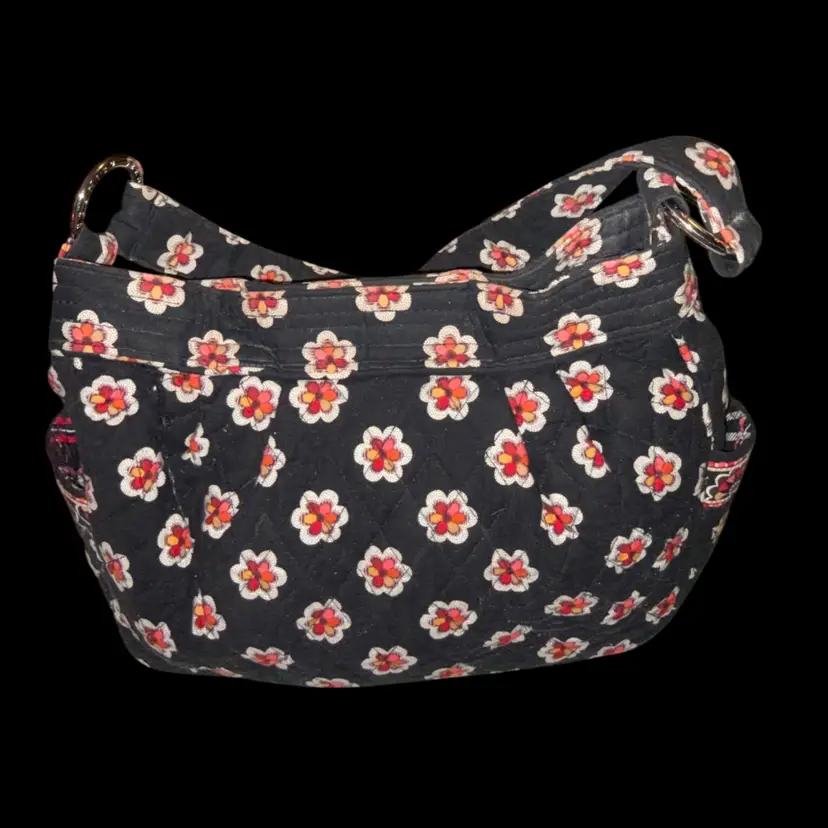 Vera Bradley Shoulder
Handbag Purse Satchel bag
Black Orange Flowers Retired