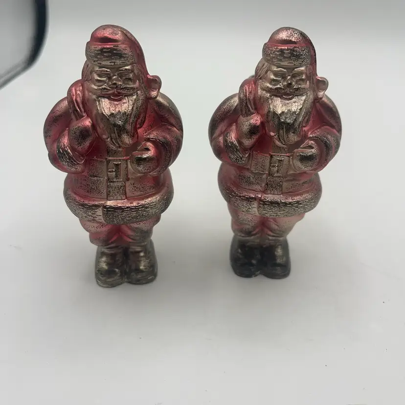 Santas Vintage Style Candle Holders Or Could Be Used For Candy Canes For Just Tall Set Of Two