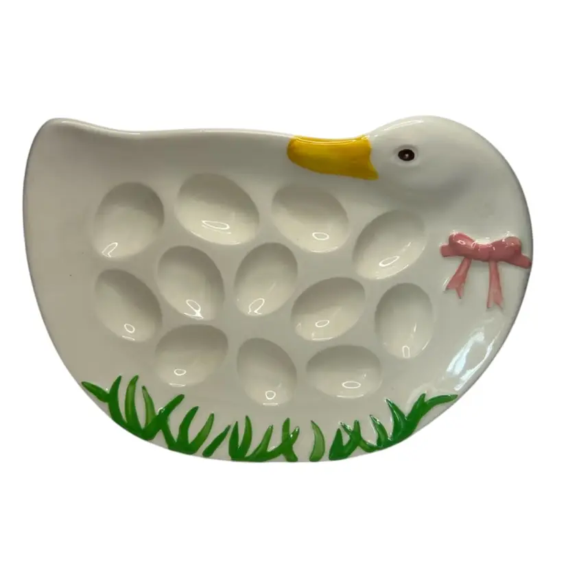 Treasure Craft Goose Egg Plate @12x6