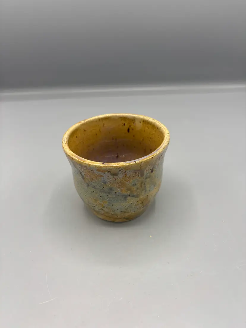 Nc Pottery Blue & Brown speckled bowl