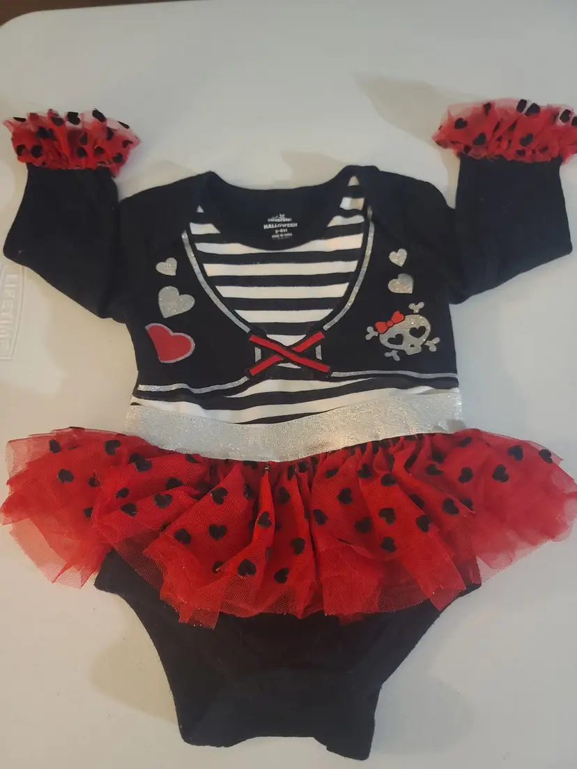 3-6mths Pirate Princess Baby Onesie