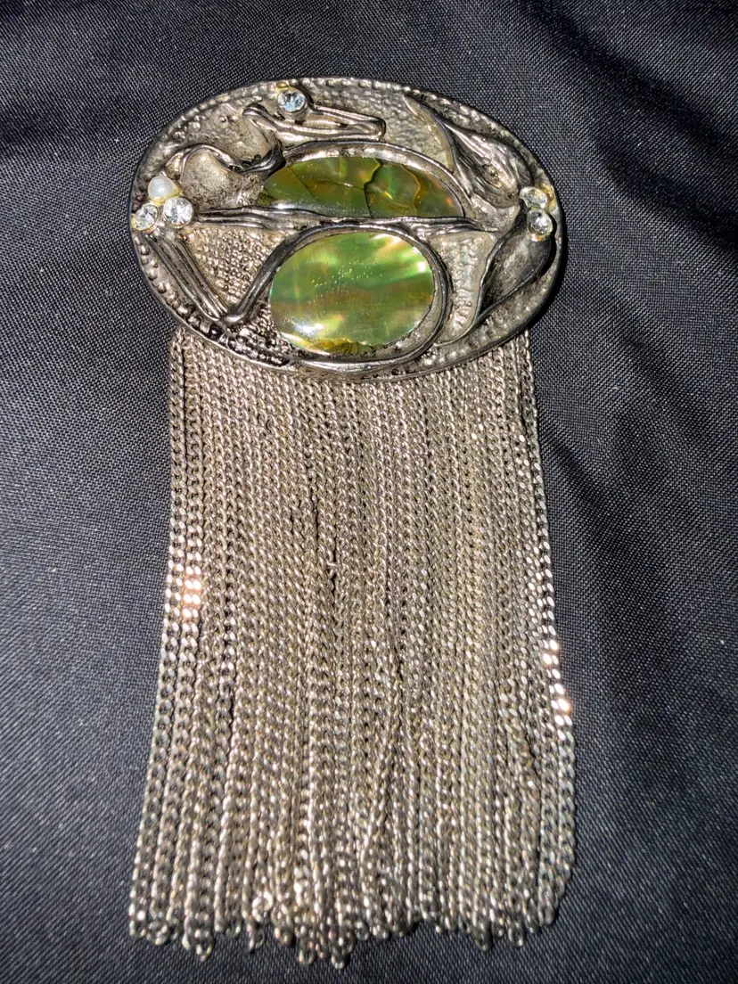 Vintage Art Nouveau Fringe Brooch