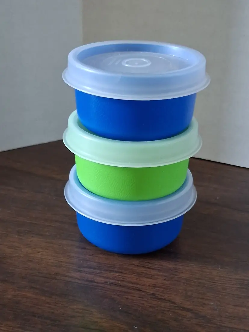 Vintage Tupperware Mini Storage Containers ~ Set of 3