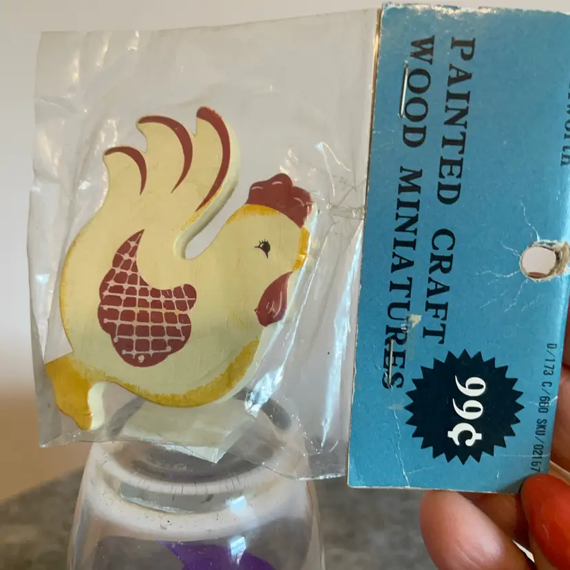 Mini Wooden Rooster