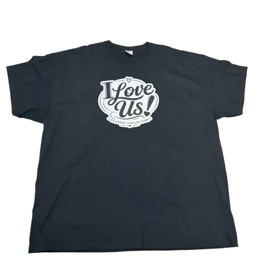 NEW “I Love Us” Classic Collection T-Shirt – Black & White – Size 3X
