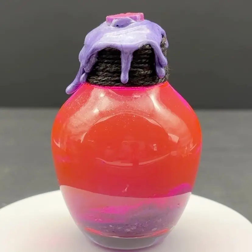 Cheshire Cat Inspired Potion Bottle - Made by Me! *GLOWS*
