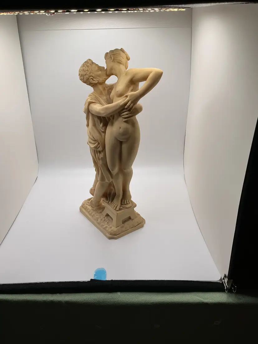 Vintage A. Santini Signed Cupid & Psyche Figurine - Canova Reproduction Sculpture 10” Tall