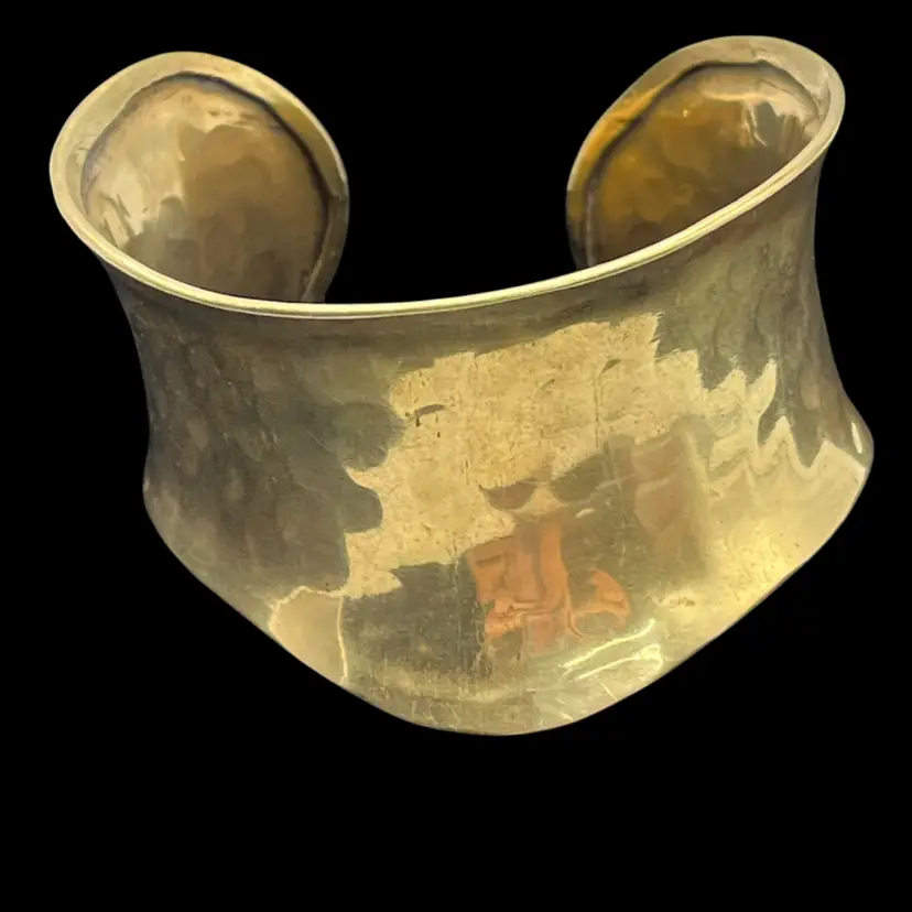 Hammered Brass Cuff Bracelet