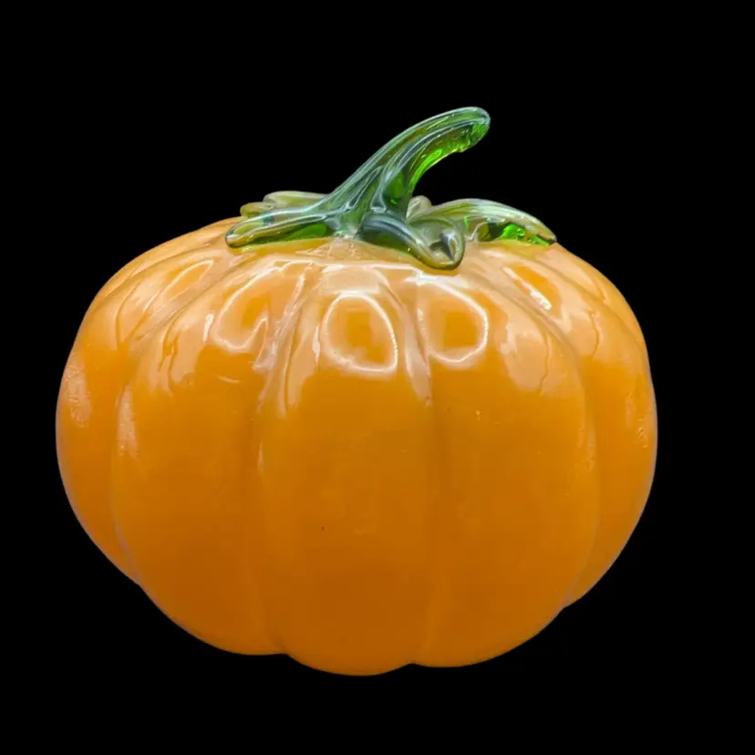 Art Glass 5” Wide Pumpkin