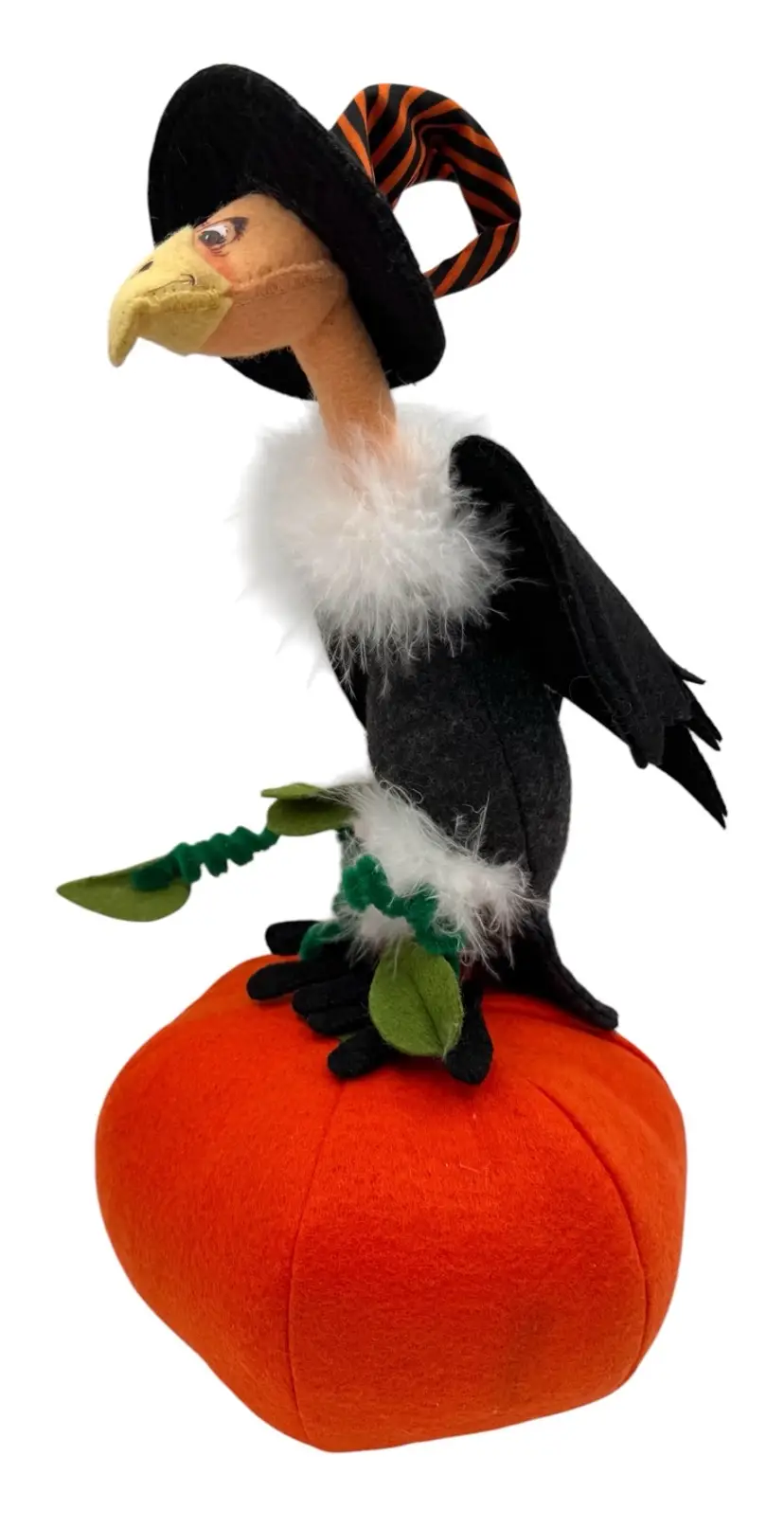 Annalee Plush Doll Vivian Vulture on Pumpkin Halloween 301513 Dated 2013 12.5”