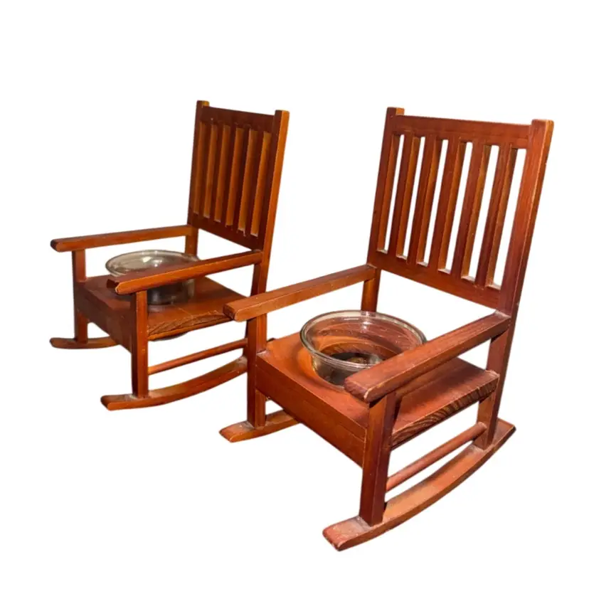 Cottage Cabin Core Decor Vintage Rocking Chair Candle Holder Sconces