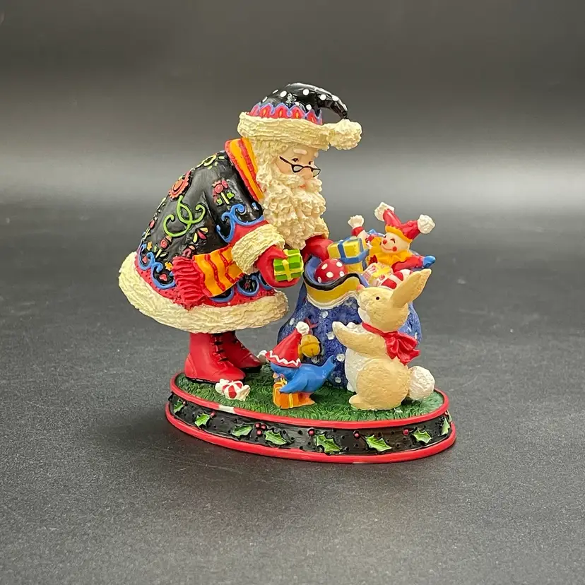 Mary Engelbriet Santa with Toy Sack Christmas Figurine VTG Holiday Decor