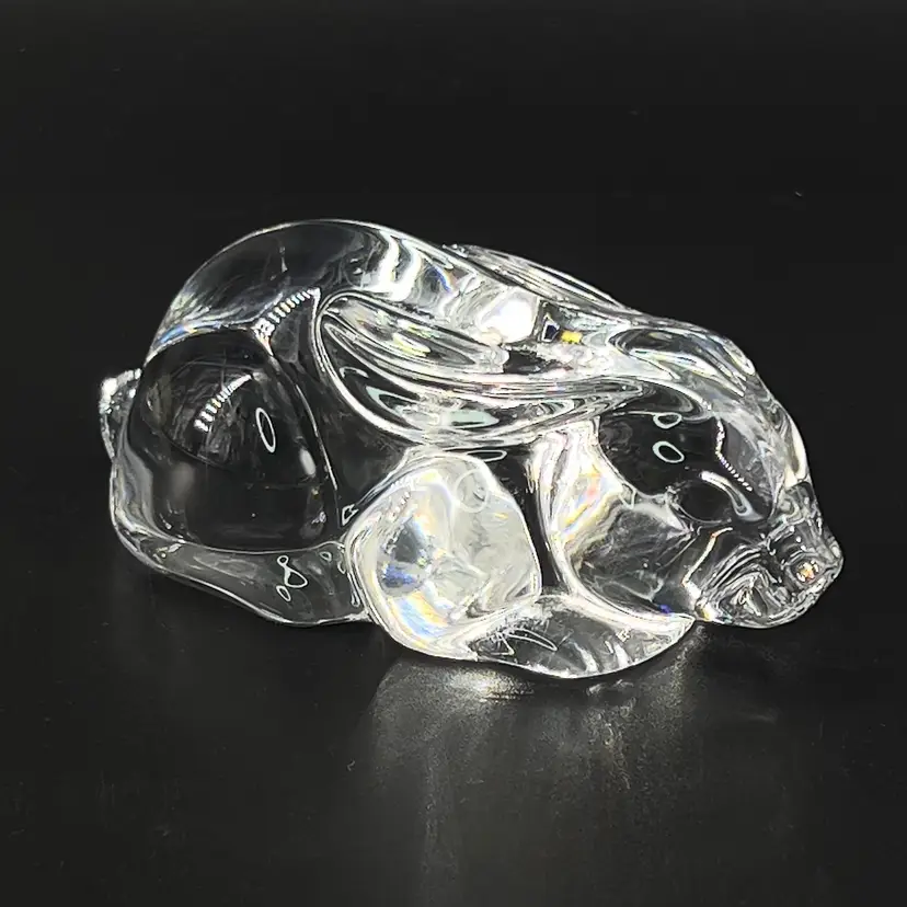 #377- Vintage Crystal Glass Bunny Rabbit By Princess House - Germany Pets 24% Lead