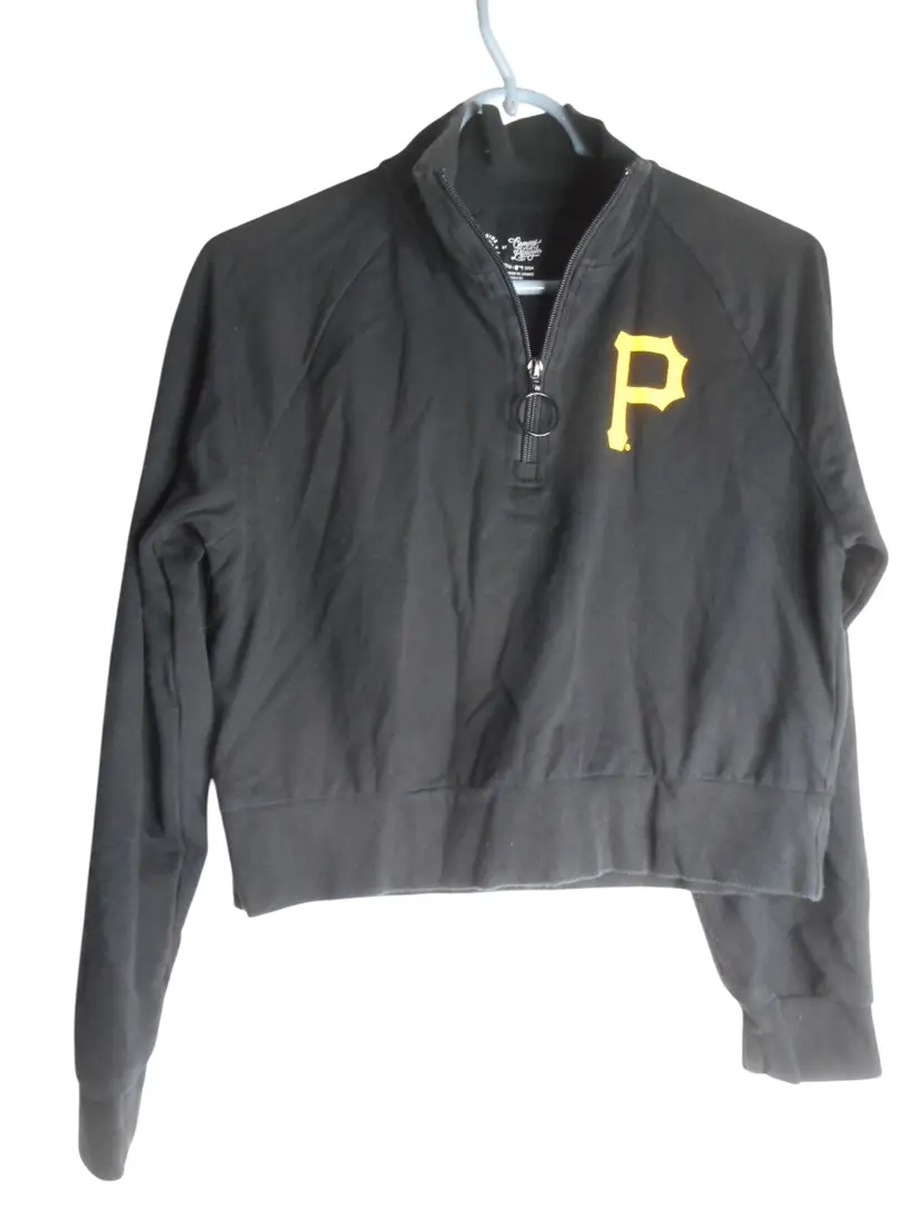 Ladies MLB Campus Lifestyle Pittsburgh Pirates 1/4 Zip Jacket Baseball Sz S