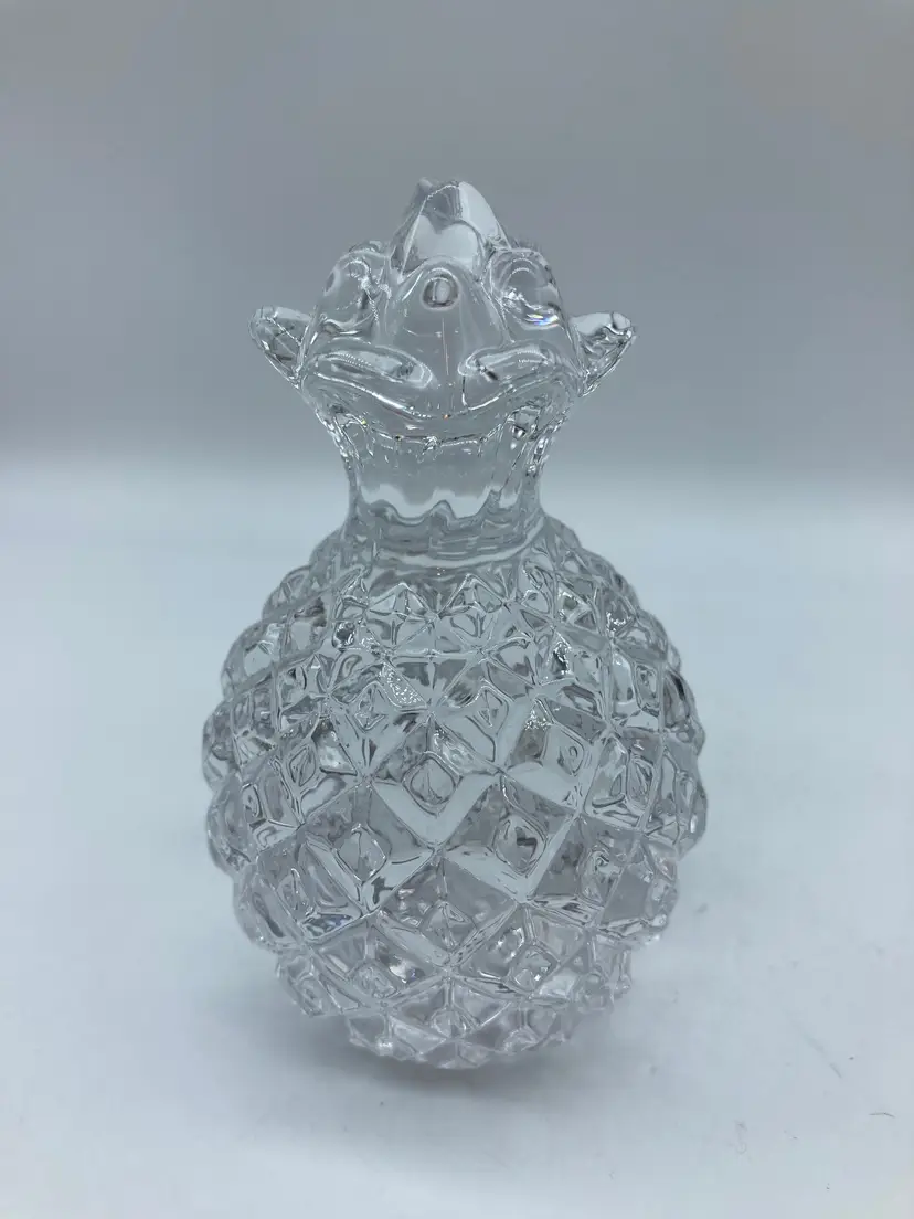 Clear Glass Pineapple Paperweight
