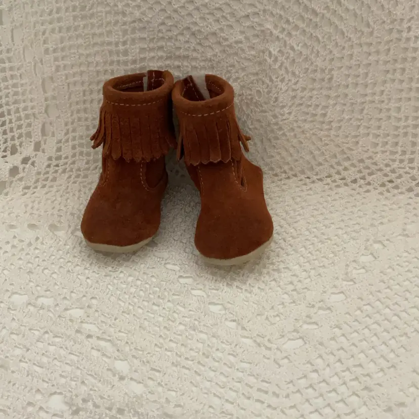 Suede Baby Moccasin Booties