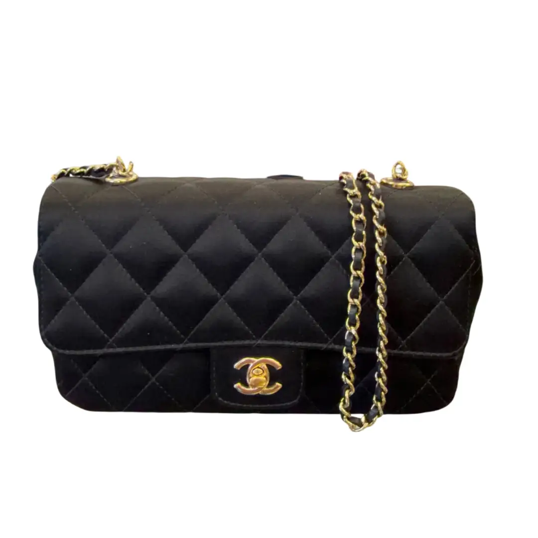 Chanel Black Satin Dust Bag