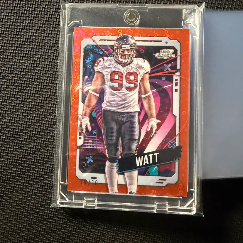 2024 Topps Chrome Cosmic TJ Watt /10 + Mag & Bag