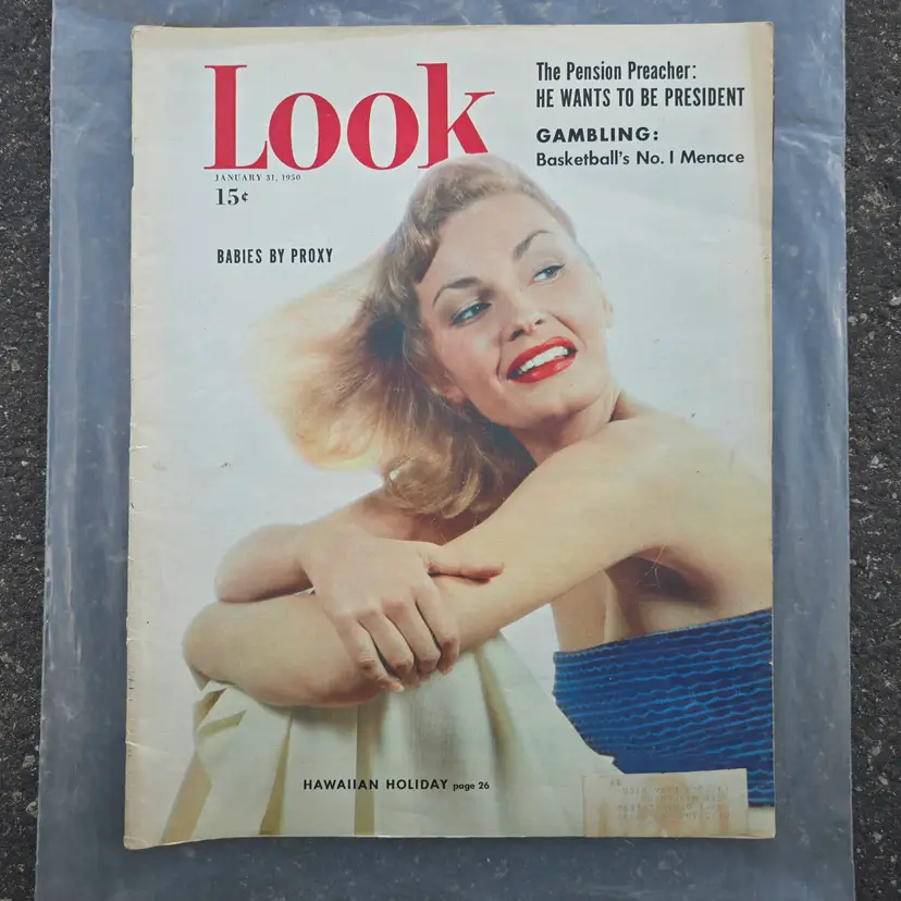 Ephemera LOOK MAGAZINE Jan 31 1950 Hawaiian Holiday, Pat Curran Charles Laughton