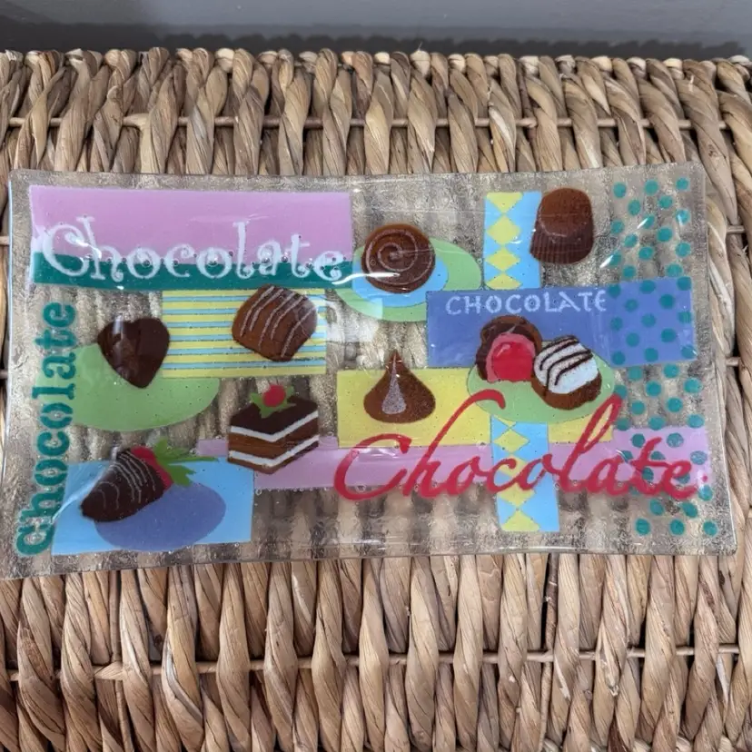 Vintage Peggy Karr Fused Glass Tray
