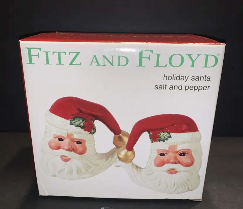 Fitz & Floyd Holiday Santa Claus Salt & Pepper Shakers Christmas