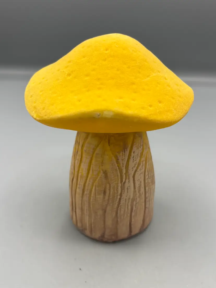 Harvest yellow flocked Mushroom