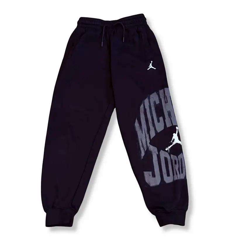 Jordan Jumpman Graphic Joggers Boys Medium Black Gray NWOT