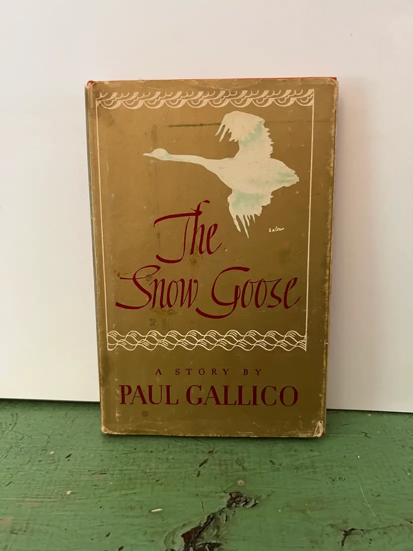 The Snow Goose by Paul Gallico c. 1941. Dust Jacket WW2 Love Story Vintage Book