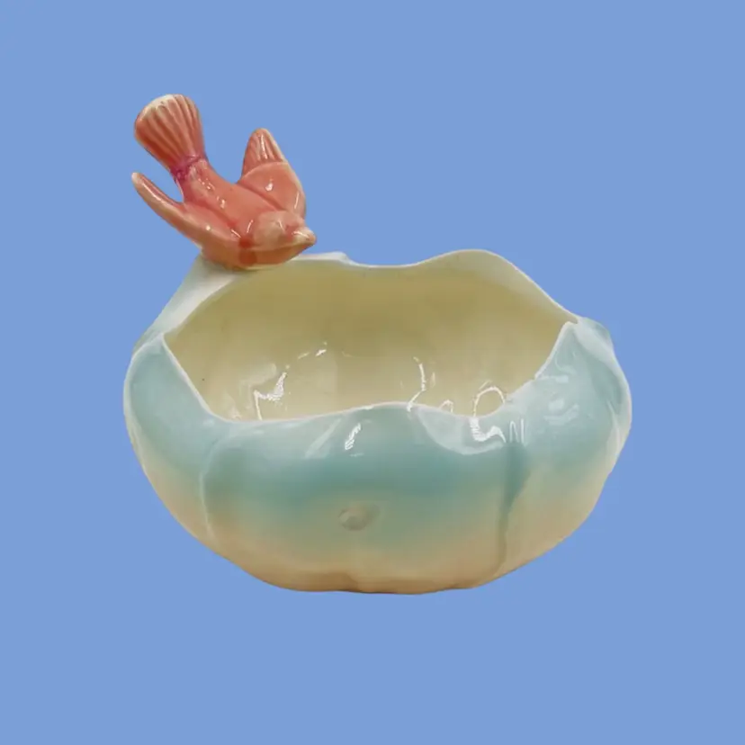 #196- Lotus Flower “Bird Bath” Planter By Royal Copley 1950s