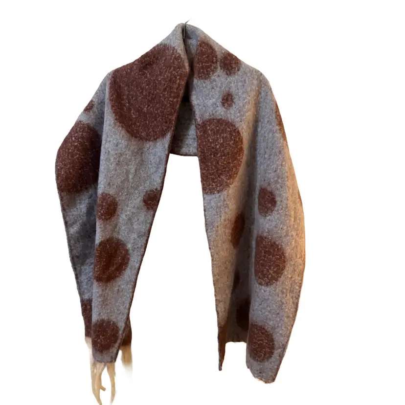 NWT Brown Polka Dot Reversible Scarf MARCUS ADLER