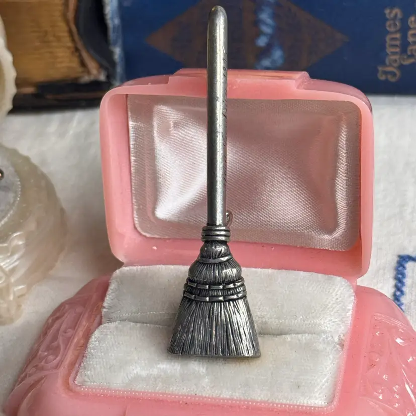Vintage Mignon Faget Sterling Silver Broom Brooch