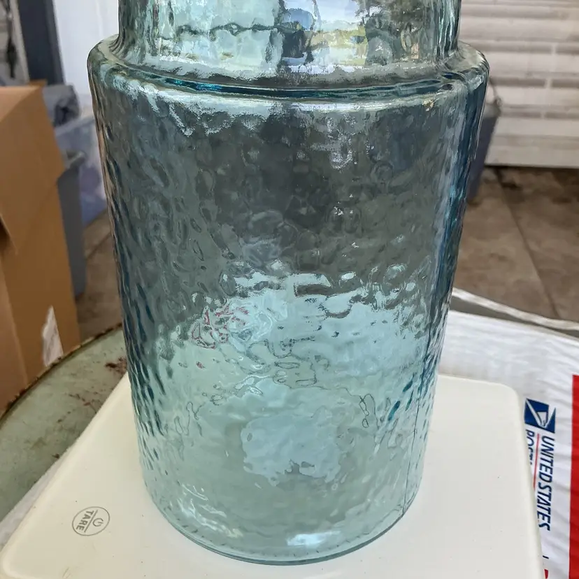 8x4 blue Canister With Wood Lid New 💞