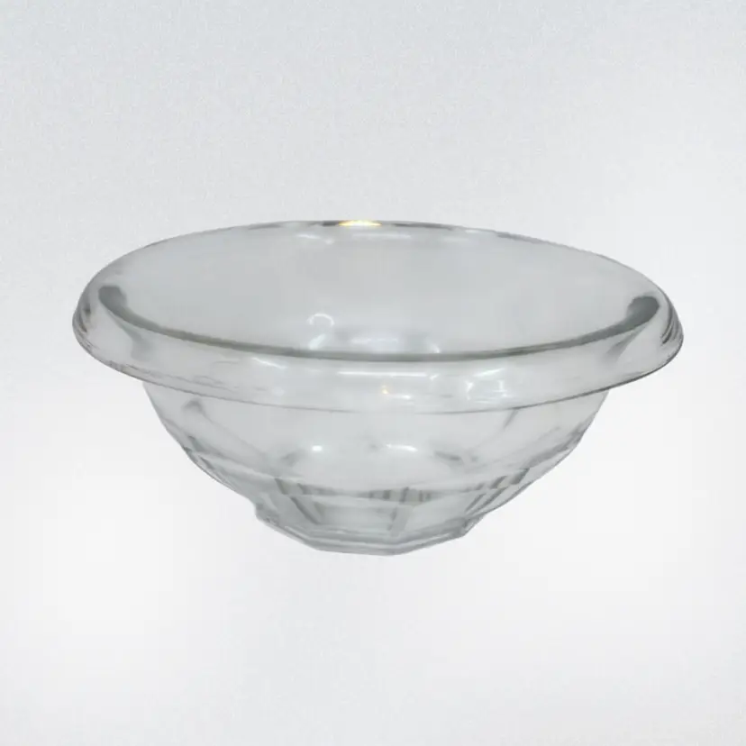 Vintage Hazel Atlas Clear Glass Rest-Well Mixing Bowl