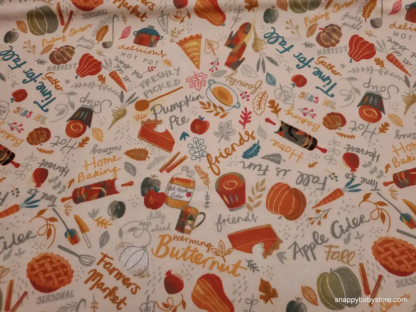 Funky Fall Fun Flannel Fabric Remnant - 100% Cotton - Choose Size - Soft Craft & Quilting Fabric