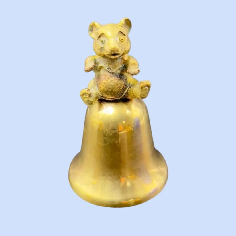 #010- Brass Panda Bell Figurine 🔔 🐼 Hong Kong