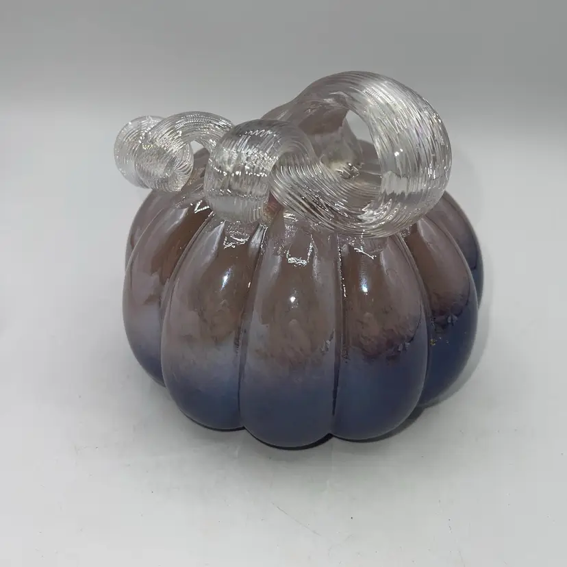 42-art Glass Pumpkin, Long Stem Purple 5.5 Inches
