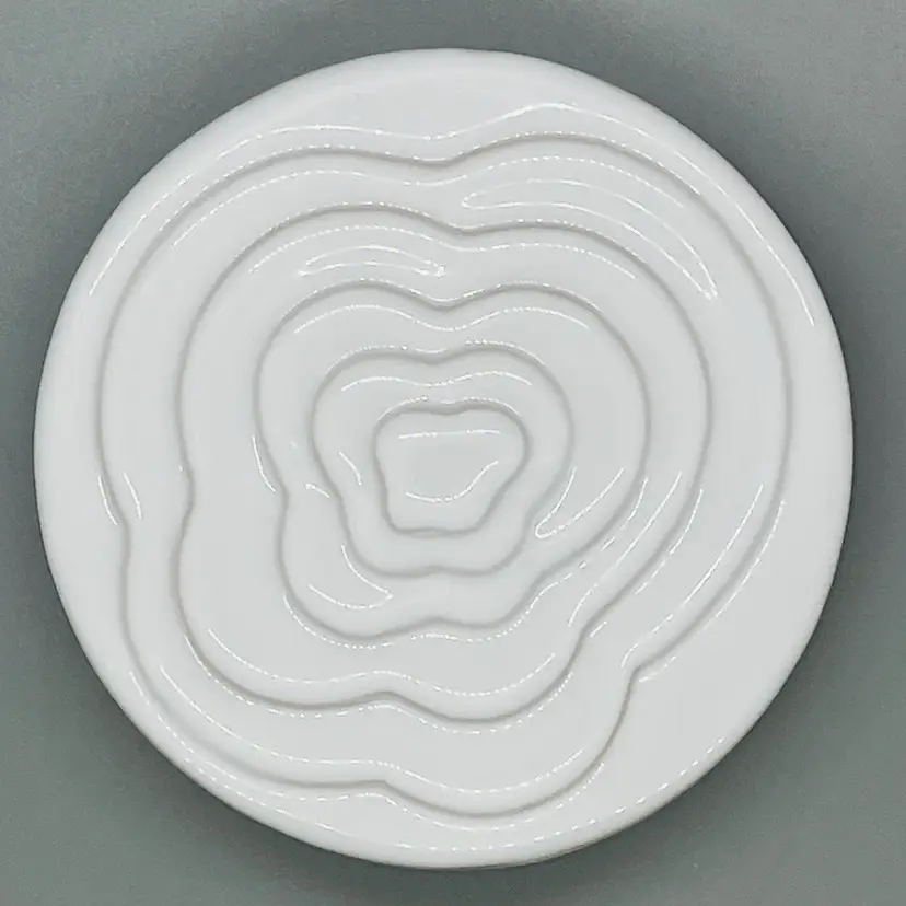 Mary Judge Olive Oil Cloud Terraced Dipping Dish White Ceramic Made In Italy