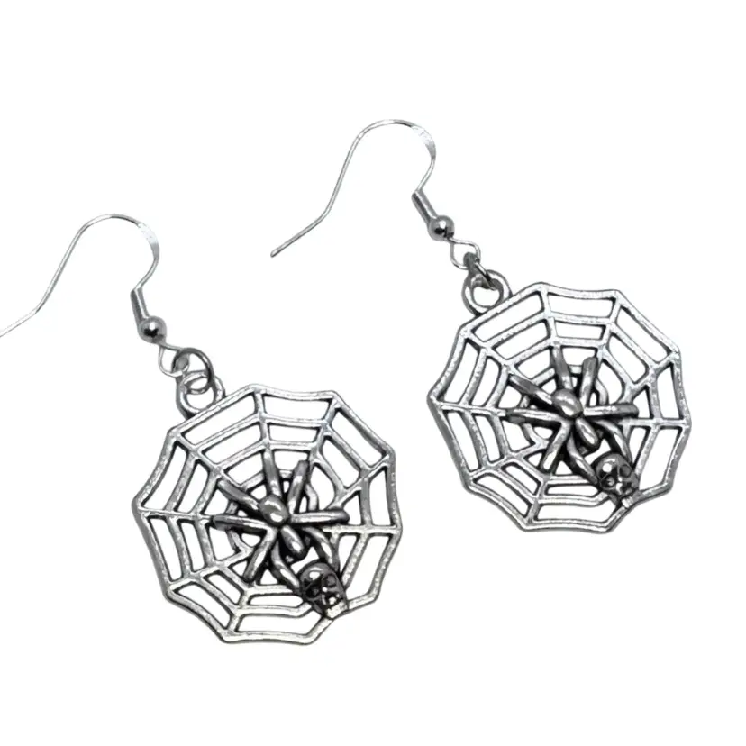 Halloween Cobwebs Charms Handmade Dangle/Fishhook Earrings